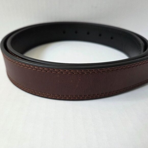 Carhartt Belt Mens 42 Brown Black Reversible Leather Work Casual - Picture 3 of 6